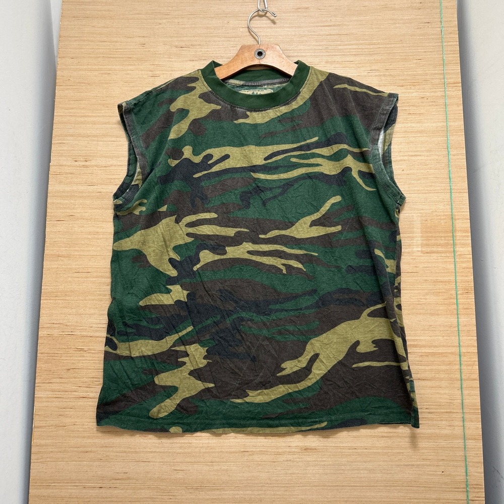 Rugged Wear Hunter's Peak Mens Camo Muscle Tee Sleeveless Cotton Shirt Large